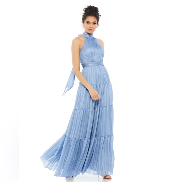 Mac Duggal Dresses & Skirts - Mac Duggal 49515 NWOT TIE NECK TIERED HALTER GOWN